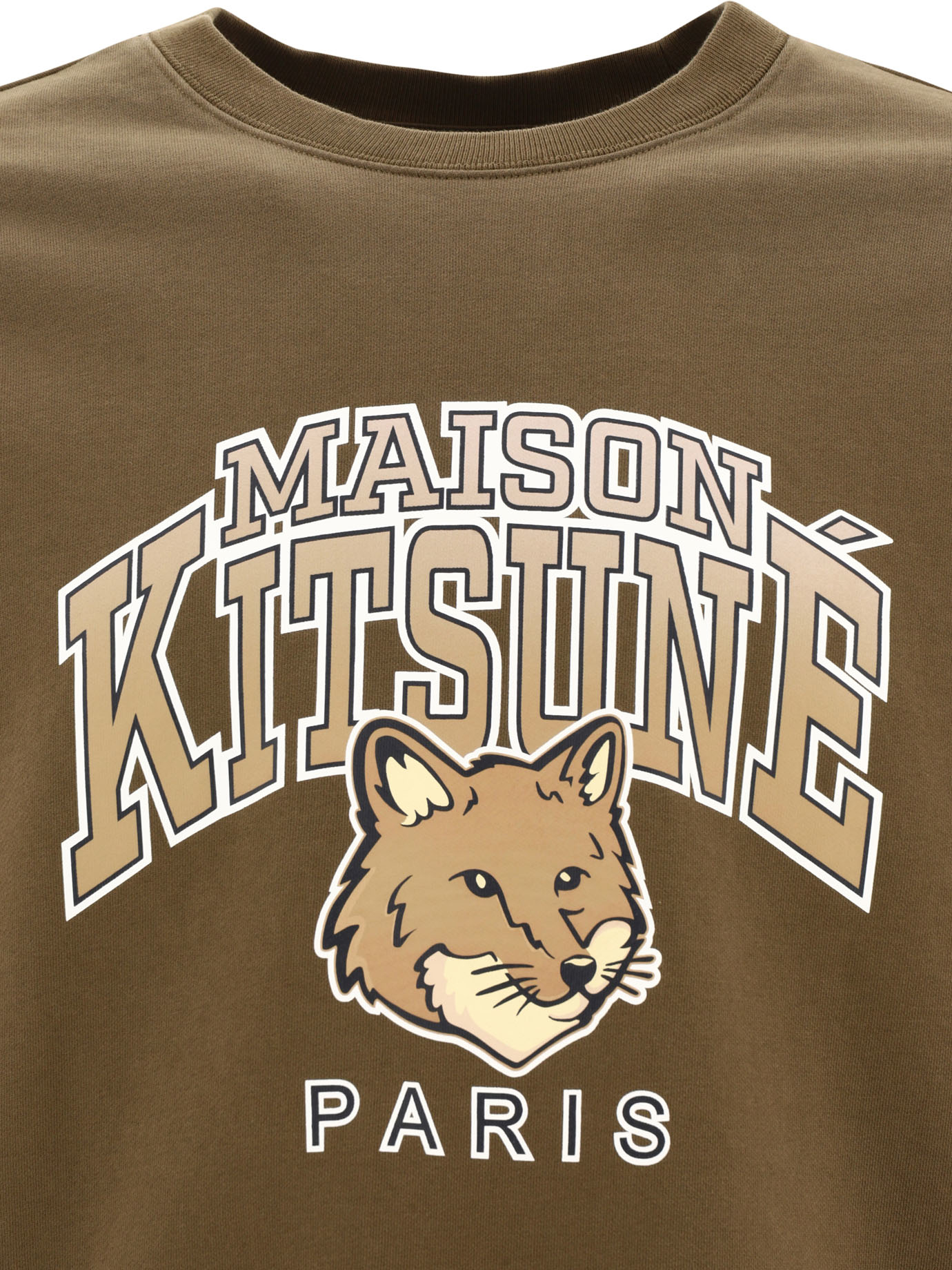 MAISON KITSUNÉ Green Campus Fox sweatshirt